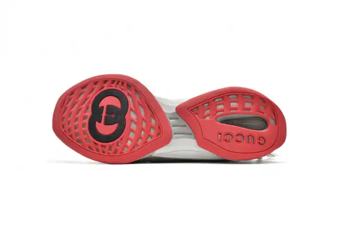 Affordable Gucc Run Sneakers Grey Red 0123