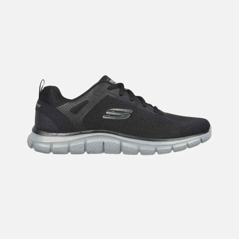 FF Skechers Broader Wide Fit Men's Running Shoes -Black Charcoal 0125