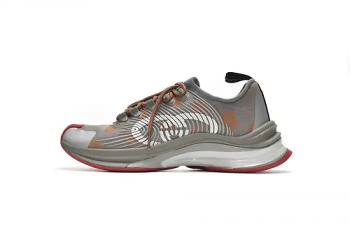 Affordable Gucc Run Sneakers Grey Red 0123