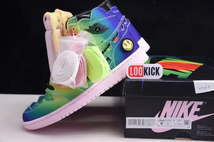 Tbkicks J BALVIN X AIR JORDAN 1 HIGH OG DC3481-900 0122