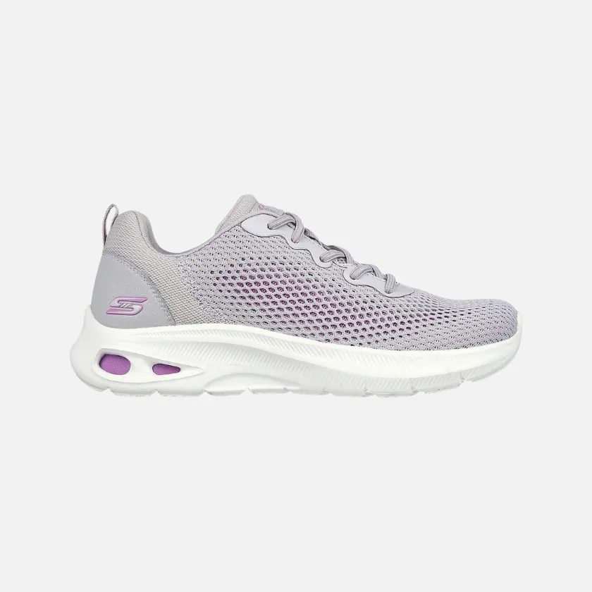 FF Skechers Bobs Unity-Hint Of Color Women's Walking Shoes -Gray Purple 0125