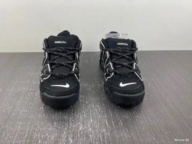 Cheap Nike Air More x Uptempo Low FB1299-001 AMBUSH Black White 0225