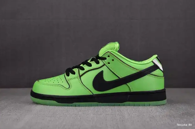 Tbkicks Nike The Dunk SB x Low FZ8319-300 Girls Powerpuff Buttercup 0227