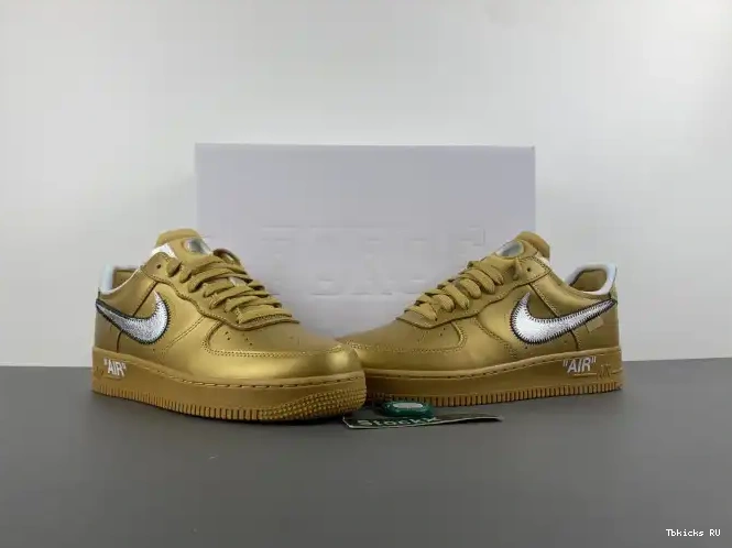 Cheap Nike AO4297-800 Force Low Air Gold 1 Off-White 0225