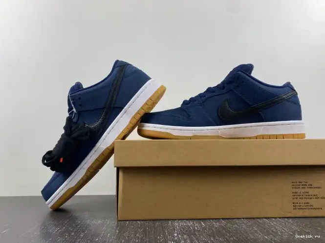 Reps Nike SB CW7463-401 Black Low Dunk Gum Navy 0217