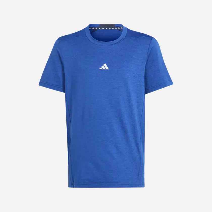 Cheap FF Adidas Training Aeroready Heather Kids Boy T-shirt (5-16 years) -Legend Ink Lucid Blue Reflective Silver 0204