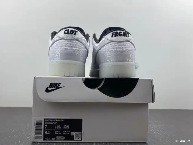 Tbkicks Nike CLOT Dunk Fragment Low FN0315-110 White 0215