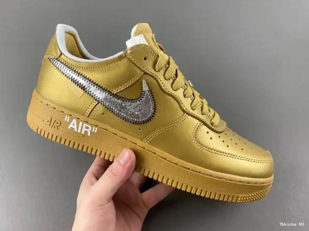 Cheap Nike AO4297-800 Force Low Air Gold 1 Off-White 0225