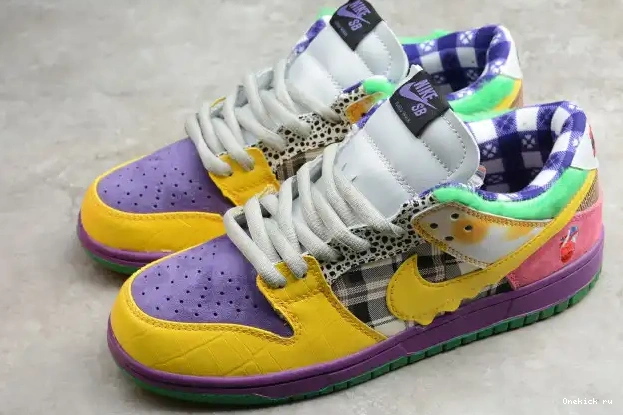 Cheap SB 318403-137 IW Purple Yellow-Violet-Pink Nike Low Dunk Pro 0215